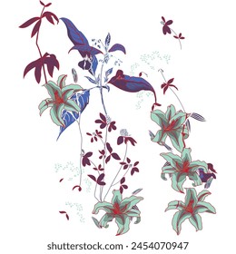 Las flores están llenas de romanticismo, las hojas y las flores