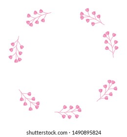 flowers garden plants circular frame