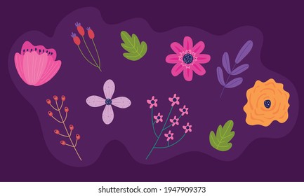 flowers and garden ten icons