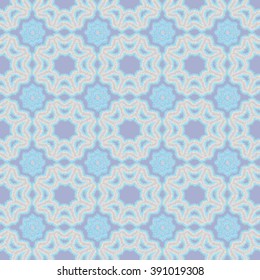 flowers and geometric patterns seamless-vector illustration.Tribal background, fluffy edges of the pattern.