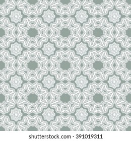flowers and geometric patterns seamless-vector illustration.Tribal background, fluffy edges of the pattern.
