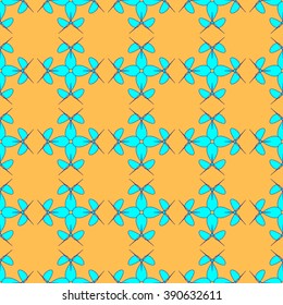 Flowers geometric seamless pattern. Fashion graphic background design. Modern stylish abstract texture. Colorful template 4 prints, textiles, wrapping, wallpaper, website etc Stock VECTOR illustration