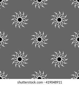 Flowers geometric seamless pattern. Fashion graphic background design. Modern stylish abstract texture. Monochrome template for prints, textiles, wrapping, wallpaper, website Stock VECTOR illustration