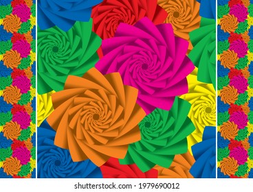 Flores. Textura vectorial sin costura geométrica para la creatividad. Antecedentes para tarjetas, felicitaciones, afiches, fondos de pantalla, textiles y más.
