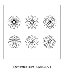 The flowers of geometric shapes.
