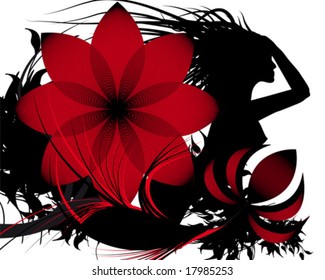 flowers with girl