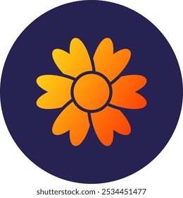 Flowers Glyph Circle Gradient Icon