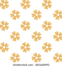 flowers golden decoration pattern background vector illustration design