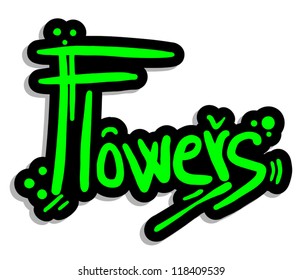 Flowers graffiti