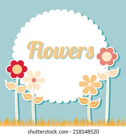 flowers graphic design , vector illustration