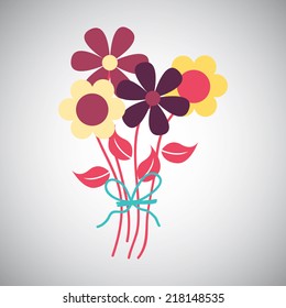 flowers graphic design , vector illustration