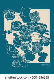 Flowers graphic tshirt design template vector file. 