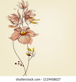 Flowers greeting card