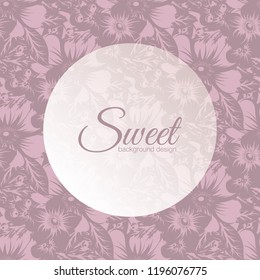 Flowers greeting card template. Vector frame.