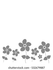 flowers for greeting cards, light background