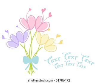 flowers greeting card/Template