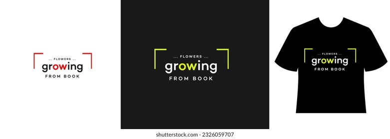 flowers growing from book quotes design