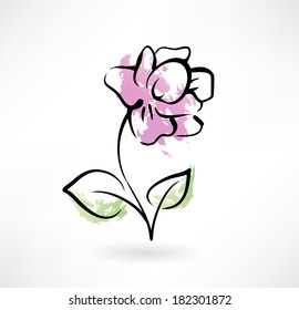 flowers grunge icon