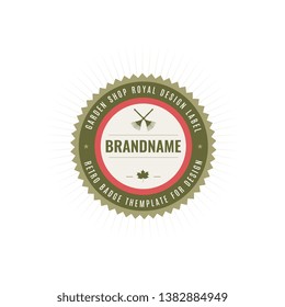 Flowers Hand Drawn Design Element in Vintage Style for Logotype, Label, Badge and other design. Flower shop retro vector illustration.