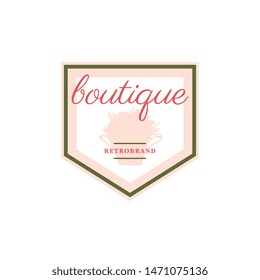Flowers Hand Drawn Design Element in Vintage Style for Logotype, Label, Badge and other design. Flower shop retro vector illustration.