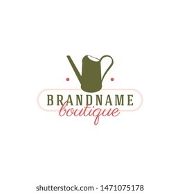 Flowers Hand Drawn Design Element in Vintage Style for Logotype, Label, Badge and other design. Flower shop retro vector illustration.