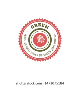 Flowers Hand Drawn Design Element in Vintage Style for Logotype, Label, Badge and other design. Flower shop retro vector illustration.