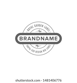 Flowers Hand Drawn Design Element in Vintage Style for Logotype, Label, Badge and other design. Flower shop retro vector illustration.