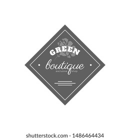 Flowers Hand Drawn Design Element in Vintage Style for Logotype, Label, Badge and other design. Flower shop retro vector illustration.