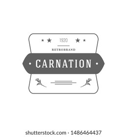 Flowers Hand Drawn Design Element in Vintage Style for Logotype, Label, Badge and other design. Flower shop retro vector illustration.