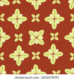 flowers hand drawn seamless pattern. ink brush texture
