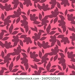 flowers hand drawn seamless pattern. ink brush texture