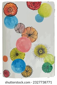 Blumen. Handgezeichnete kreative Kalligraphie und Pen-Schrift. Design für Urlaubskarten und Einladungen, Flyer, Poster, Banner, Feiertage