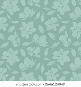 Fleurs de forme organique sur fond harmonieux. Motif floral abstrait simple. Impression monochrome moderne . Idéal pour la conception textile, le fond d'écran, les cartes, les affiches et la décoration.
