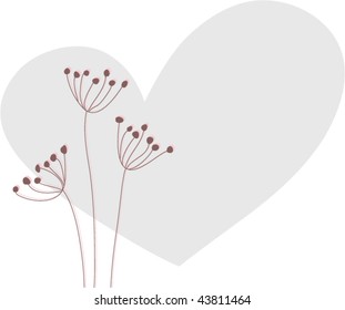 Flowers and heart.