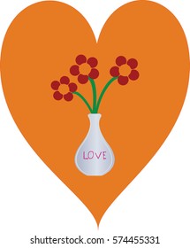 Flowers in heart