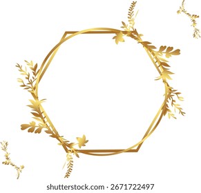  Flowers hexagon circle vector illustration. Good for banner, poster, greeting card, party card, invitation, template, advertising, campaign, and social media.