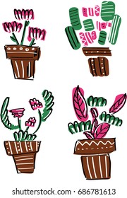 Flowers in a home pot