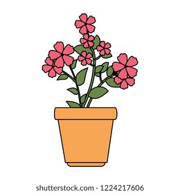 flowers houseplant in pot icon
