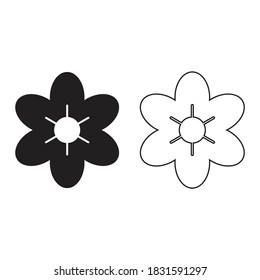 Flowers icon design isolated on white background