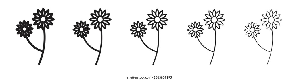 Diseño de icono de flores, logotipo, App, interfaz de usuario. Ilustración vectorial, EPS