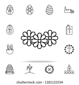 flowers icon. Easter icons universal set for web and mobile on white background