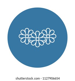 flowers icon. Element of easter icons for mobile concept and web apps. Badge style flowers icon can be used for web and mobile apps on white background