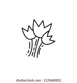 flowers icon. Element of make up and cosmetics icon for mobile concept and web apps. Outline dusk style flowers icon can be used for web and mobile
