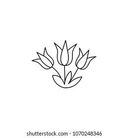 flowers icon. Element of mother day for mobile concept and web apps. Thin line icon for website design and development app development. Premium icon on white background