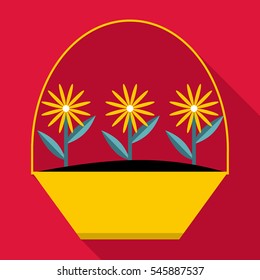 Flowers icon. Flat illustration of flowers vector icon for web