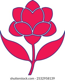 Flowers icon. Flowers isolated on transparent background. Flowers in modern simple. Cute round flower. Vector illustrator.