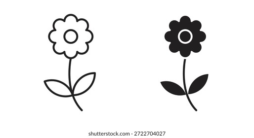 Icono de flores Ilustración vectorial aislada. Pictograma de Vector para Web y App