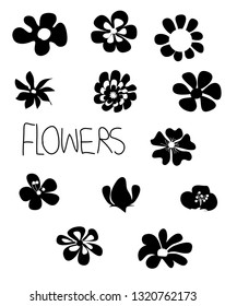 flowers icon on white background.