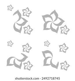 flowers icon on a white background, vector illustration