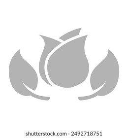 flowers icon on a white background, vector illustration